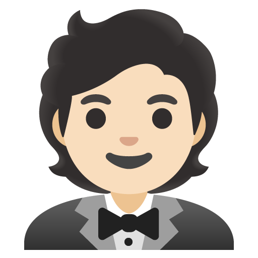 सूट बूट में व्यक्ति: हल्के रंग की त्वचा