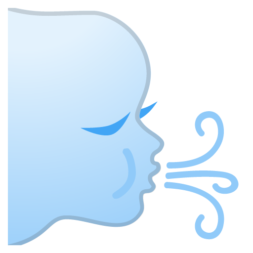 हवा फूँकता चेहरा