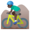 Ciclista Uomo Di Mountain Bike: Carnagione Scura