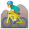 Ciclista Uomo Di Mountain Bike