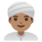 Uomo Con Turbante: Carnagione Media