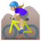 Ciclista Donna Di Mountain Bike: Carnagione Medio-Chiara