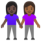 Due Donne Che Si Tengono Per Mano: Carnagione Scura, Carnagione Medio-Scura