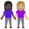 Due Donne Che Si Tengono Per Mano: Carnagione Scura, Carnagione Medio-Chiara
