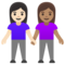 Due Donne Che Si Tengono Per Mano: Carnagione Chiara, Carnagione Media