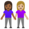 Due Donne Che Si Tengono Per Mano: Carnagione Medio-Scura, Carnagione Medio-Chiara