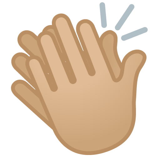 Mani Che Applaudono: Carnagione Medio-Chiara