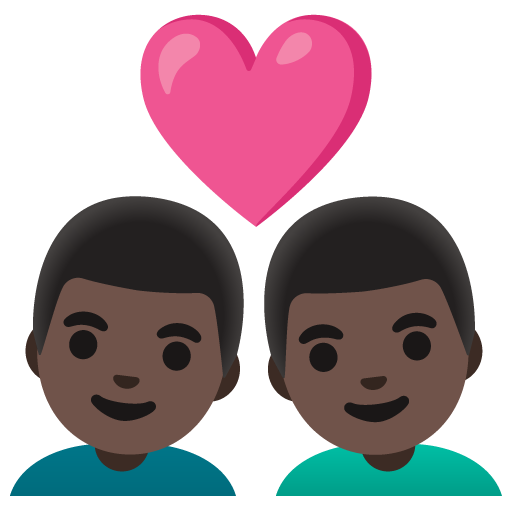 Coppia Con Cuore: Uomo, Uomo, Carnagione Scura