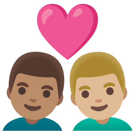 Coppia Con Cuore: Uomo, Uomo, Carnagione Media, Carnagione Medio-Chiara