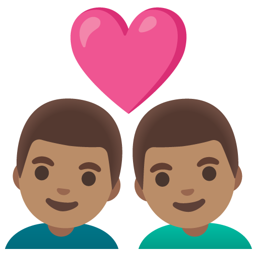 Coppia Con Cuore: Uomo, Uomo, Carnagione Media
