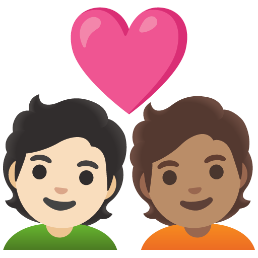 Coppia Con Cuore: Persona, Persona, Carnagione Chiara, Carnagione Media
