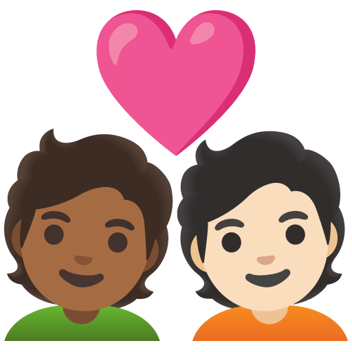 Coppia Con Cuore: Persona, Persona, Carnagione Medio-Scura, Carnagione Chiara