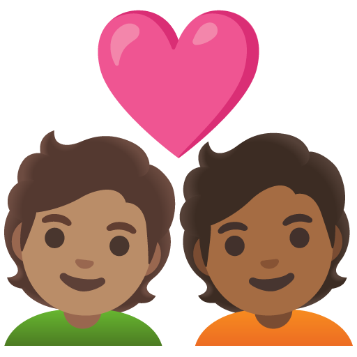 Coppia Con Cuore: Persona, Persona, Carnagione Media, Carnagione Medio-Scura