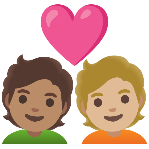 Coppia Con Cuore: Persona, Persona, Carnagione Media, Carnagione Medio-Chiara