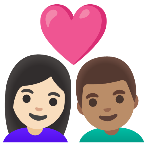 Coppia Con Cuore: Donna, Uomo, Carnagione Chiara, Carnagione Media