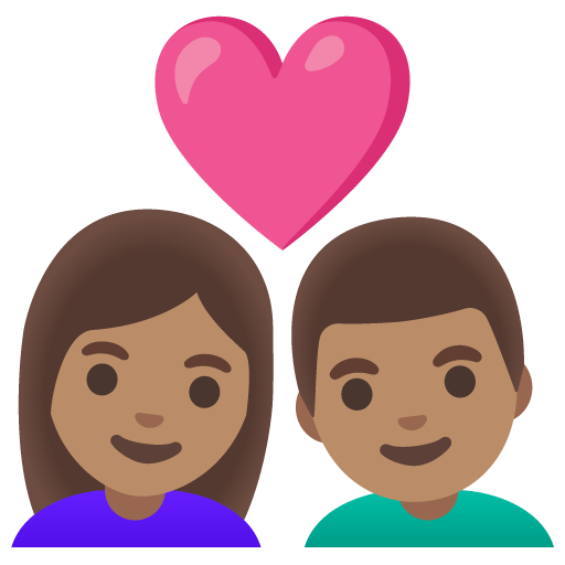 Coppia Con Cuore: Donna, Uomo, Carnagione Media