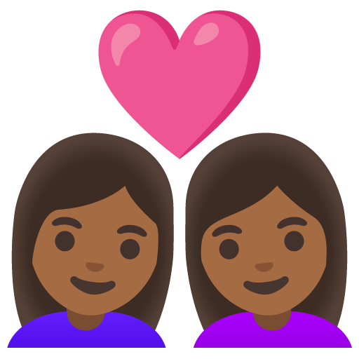 Coppia Con Cuore: Donna, Donna, Carnagione Medio-Scura