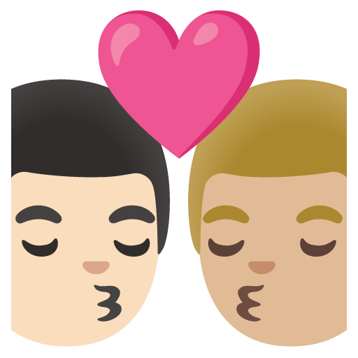 Bacio: Uomo, Uomo, Carnagione Chiara, Carnagione Medio-Chiara