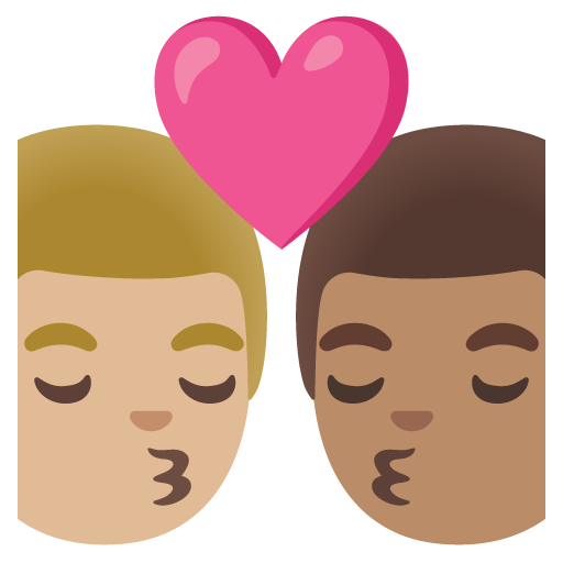 Bacio: Uomo, Uomo, Carnagione Medio-Chiara, Carnagione Media