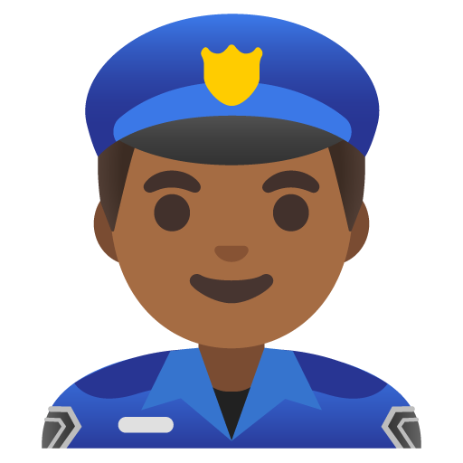 Poliziotto Uomo: Carnagione Medio-Scura