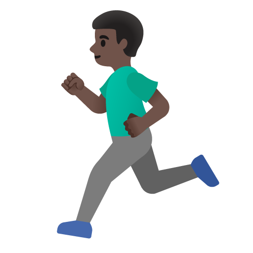 Uomo Che Corre: Carnagione Scura