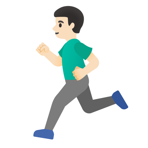 Uomo Che Corre: Carnagione Chiara