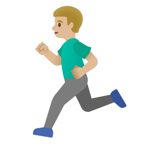 Uomo Che Corre: Carnagione Medio-Chiara