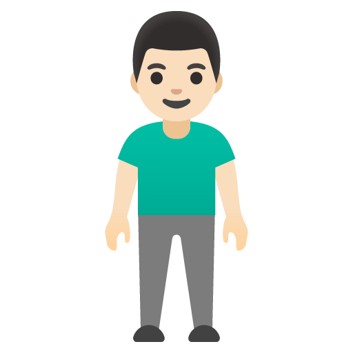Uomo In Piedi: Carnagione Chiara