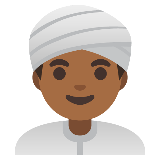 Uomo Con Turbante: Carnagione Medio-Scura