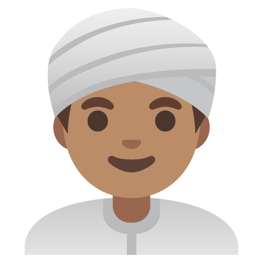 Uomo Con Turbante: Carnagione Media