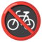 Segnale Di Divieto Di Transito Delle Biciclette