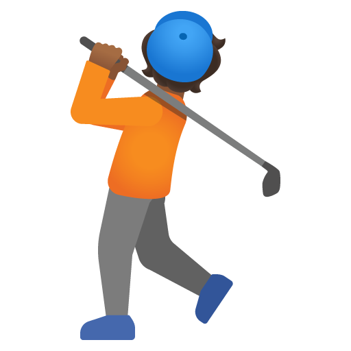 Persona Che Gioca A Golf: Carnagione Medio-Scura