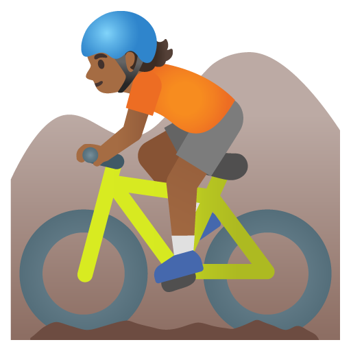 Ciclista Di Mountain Bike: Carnagione Medio-Scura