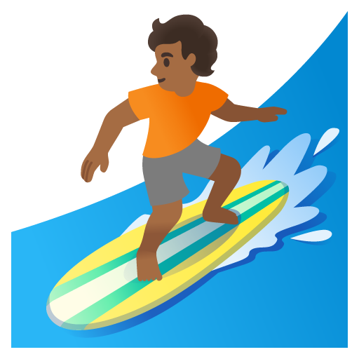 Persona Che Fa Surf: Carnagione Medio-Scura