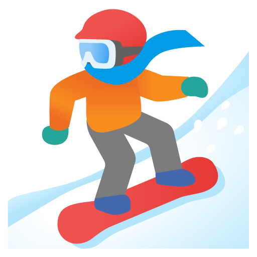 Persona Sullo Snowboard: Carnagione Medio-Chiara