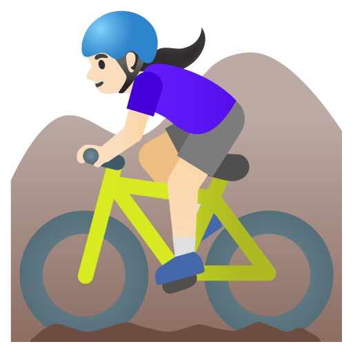Ciclista Donna Di Mountain Bike: Carnagione Chiara