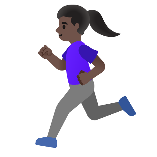 Donna Che Corre: Carnagione Scura