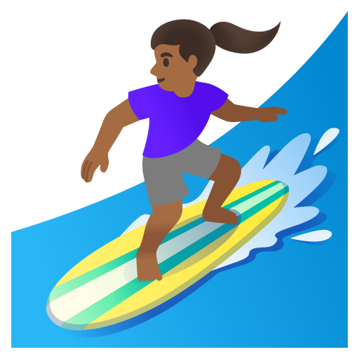 Surfista Donna: Carnagione Medio-Scura