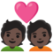 Coppia Con Cuore: Carnagione Scura