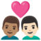 Coppia Con Cuore: Uomo, Uomo, Carnagione Media, Carnagione Chiara