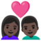 Coppia Con Cuore: Donna, Uomo, Carnagione Scura
