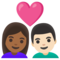 Coppia Con Cuore: Donna, Uomo, Carnagione Medio-Scura, Carnagione Chiara