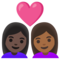 Coppia Con Cuore: Donna, Donna, Carnagione Scura, Carnagione Medio-Scura