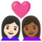 Coppia Con Cuore: Donna, Donna, Carnagione Chiara, Carnagione Medio-Scura