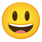 Faccina Con Un Gran Sorriso E Occhi Spalancati