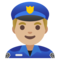 Poliziotto Uomo: Carnagione Medio-Chiara