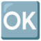 Großbuchstaben OK In Blauem Quadrat Großbuchstaben OK In Blauem Quadrat
