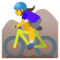 Ciclista Donna Di Mountain Bike