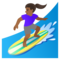 Surfista Donna: Carnagione Medio-Scura
