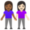 Due Donne Che Si Tengono Per Mano: Carnagione Medio-Scura, Carnagione Chiara